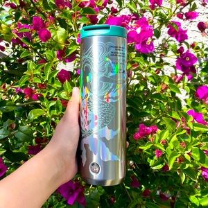 💚NEW🧜‍♀️Starbucks 2022 Anniversary Mermaid Siren Iridescent SS Bottle Tumbler